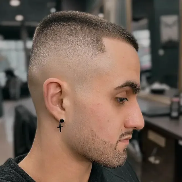 Buzz cut fade at Gentlemen Barber Shop Krakow in Kazimierz