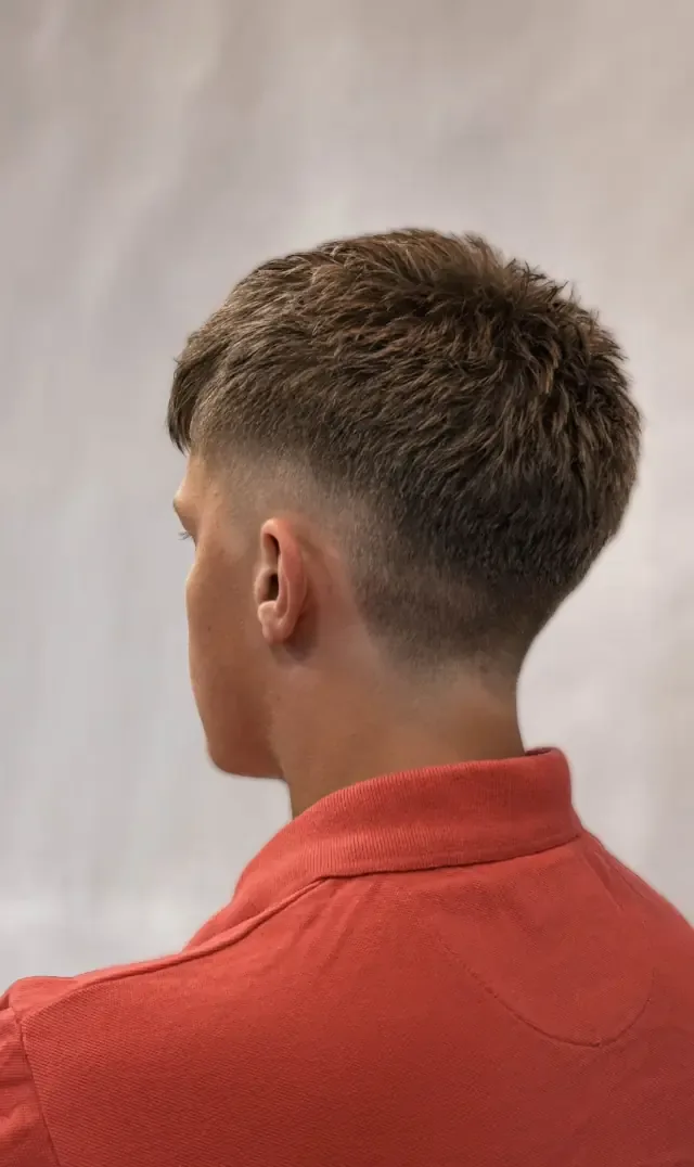 Classic fade back view at Gentlemen Barber Shop Krakow in Kazimierz